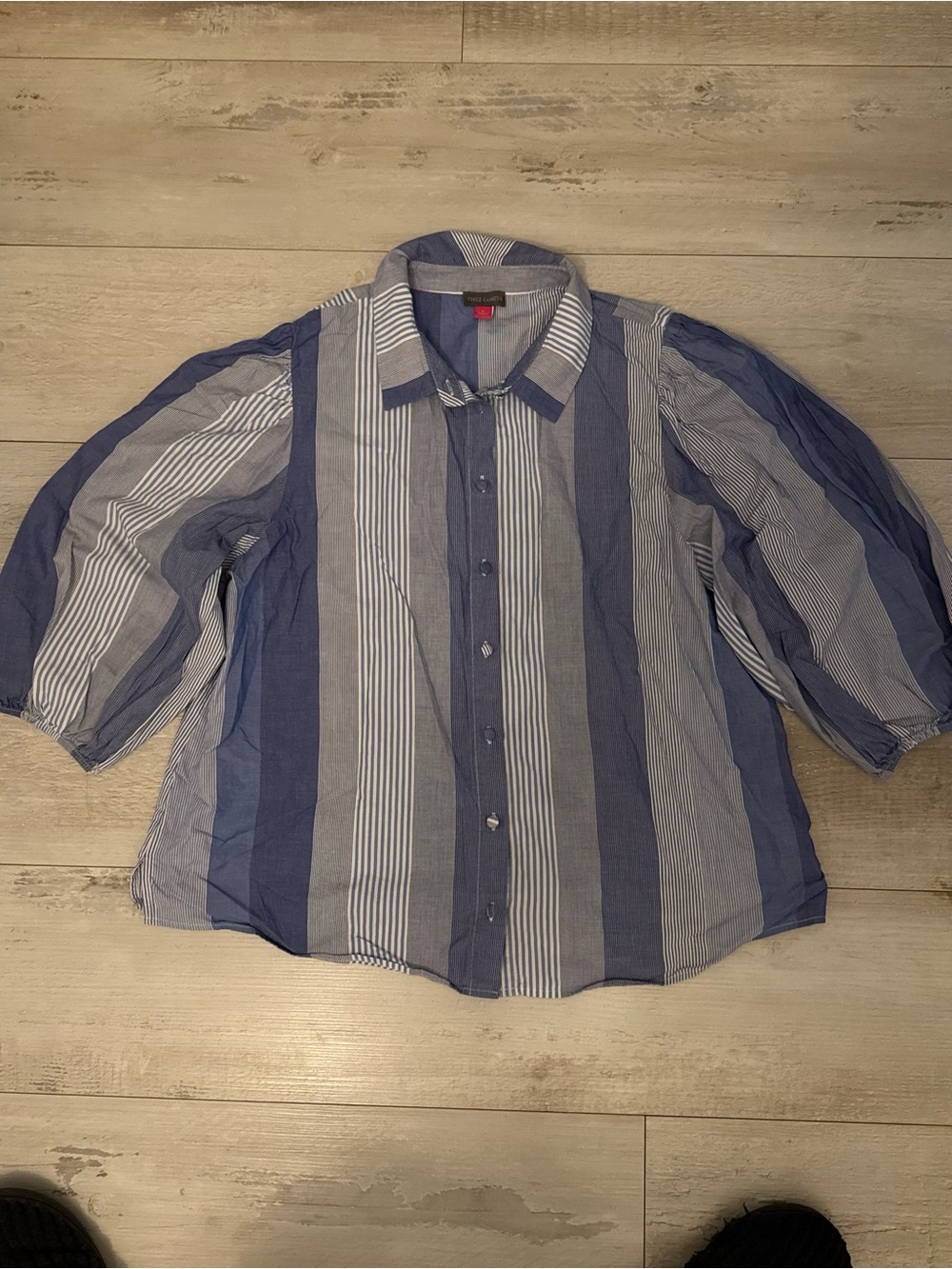 Vince Camuto Blue Multi-Stripe Men’s Button-Down Shirt